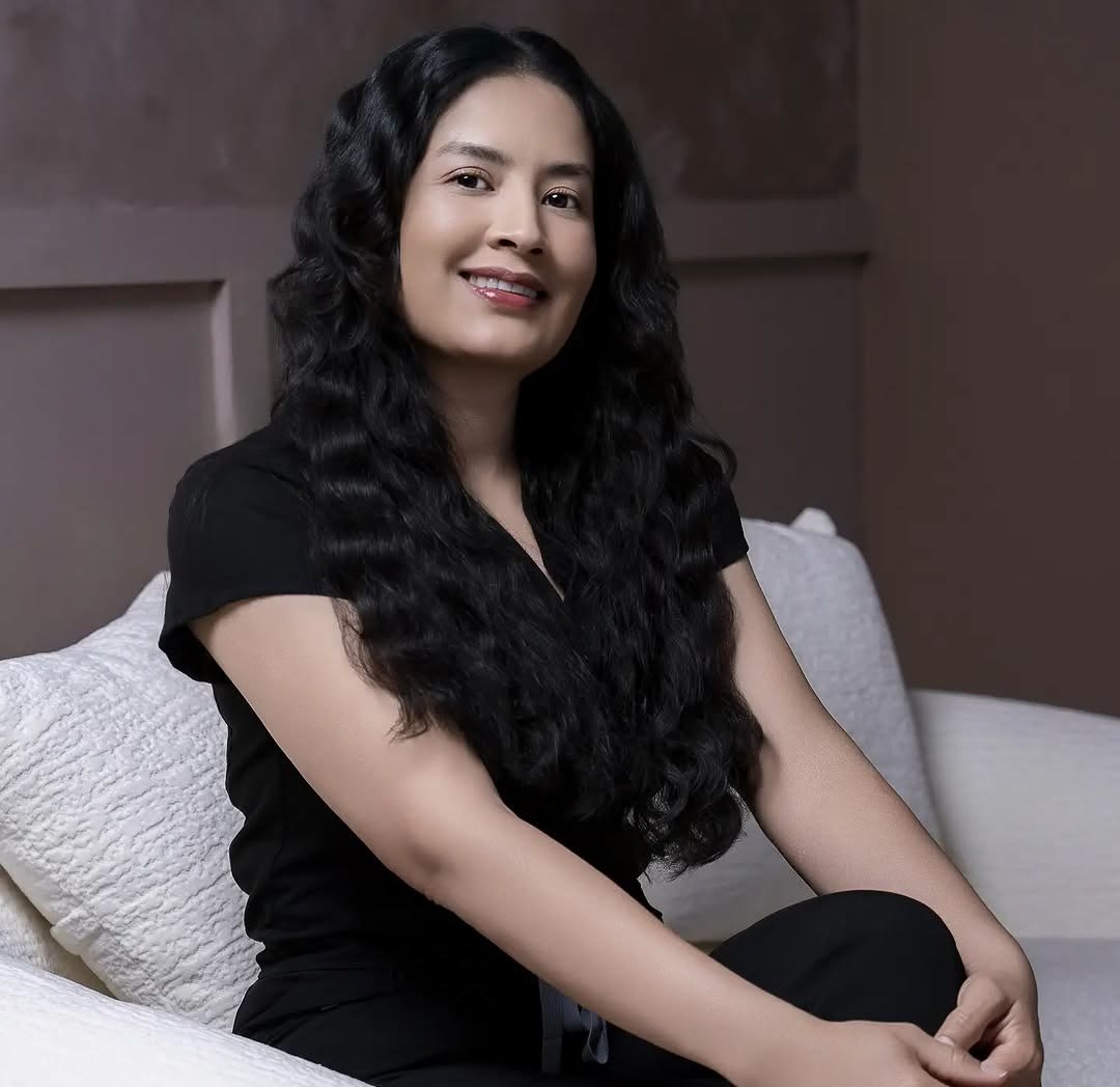Mayling Huang, PMU artist and founder of Ellys Brows and Beauty, in her Katy studio